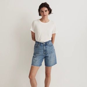 Madewell Softfade Cotton Boxy-Crop Tee Lighthouse Size XXS